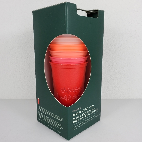 Starbucks 2019 Holiday 6pk Reusable 16oz Hot Cups - Picture 3 of 8